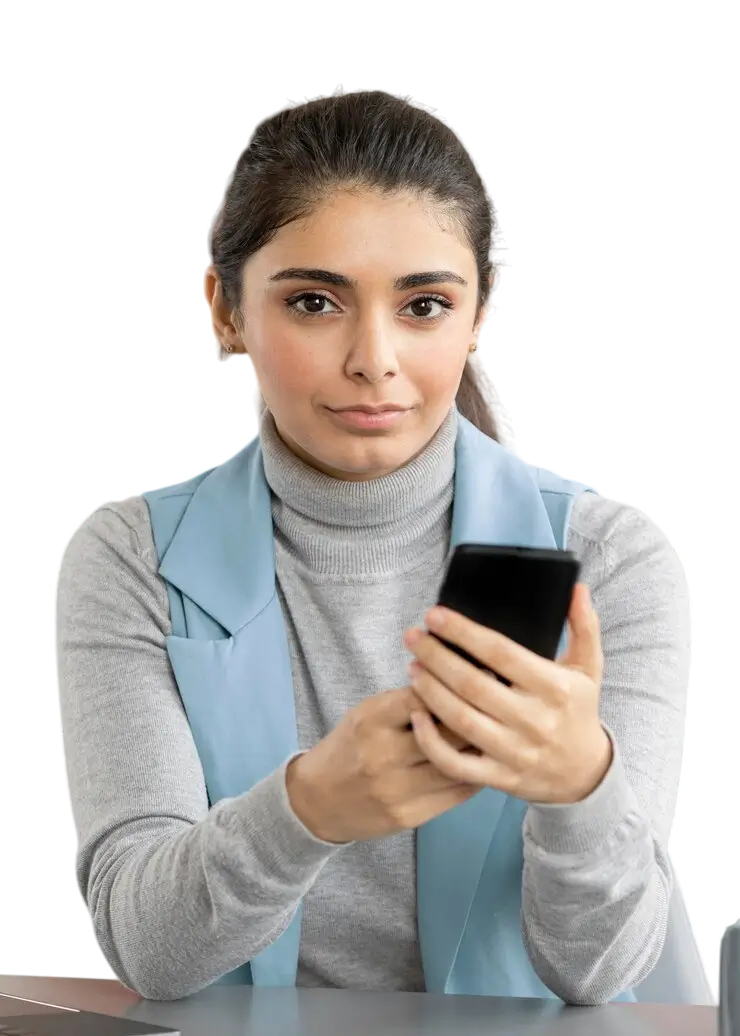 Girl using workplus app