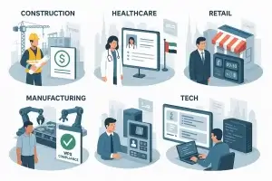 Spine HRMS UAE Industries Review - Top 5 Sectors Benefiting Right Now