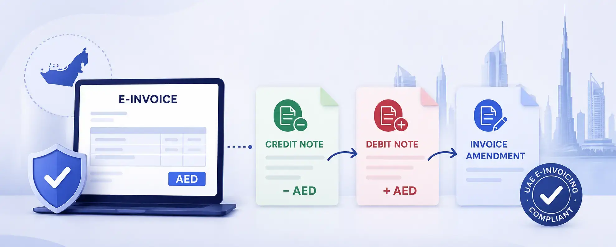 How to Handle Credit Notes, Debit Notes & Invoice Amendments Under UAE E-Invoicing Rules